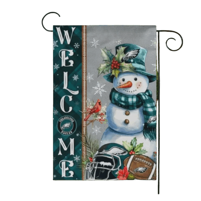 Garden Flag Eagles Snowman