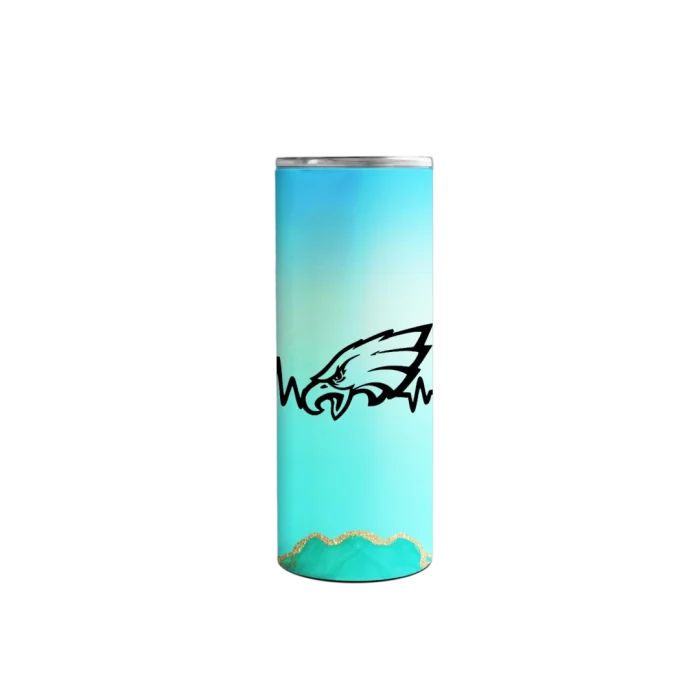 Eagles Heartbeat Aqua Tumbler
