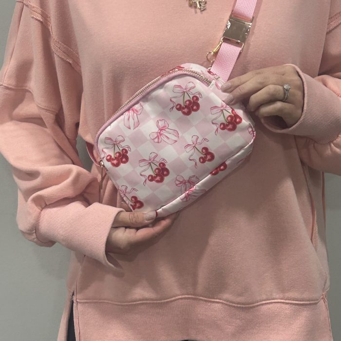Cherry Bow Blush Crossbody