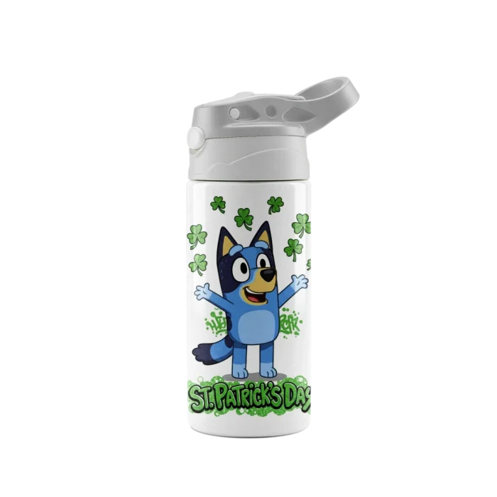 Kids Cup Bluey St Patricks Day