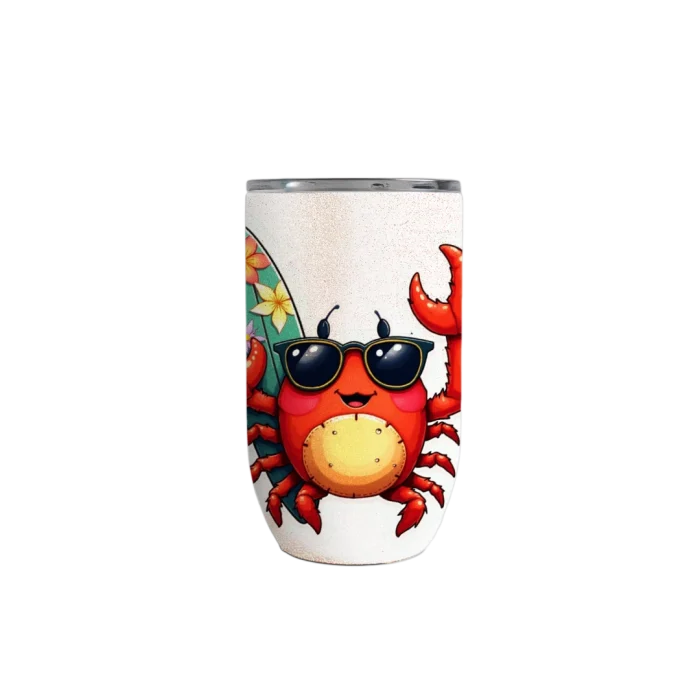 Crabby Stemless Wine Glass