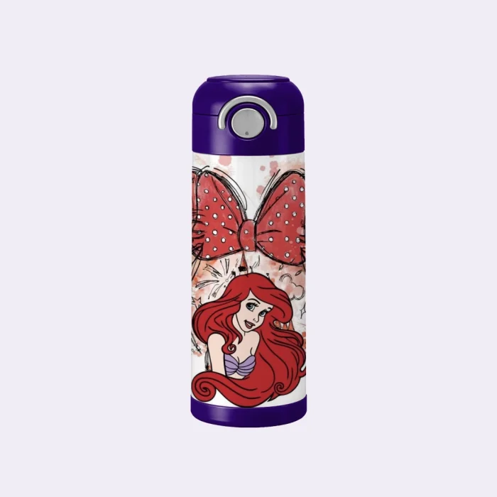 Kids Cup Princess Ariel Bow Glitter