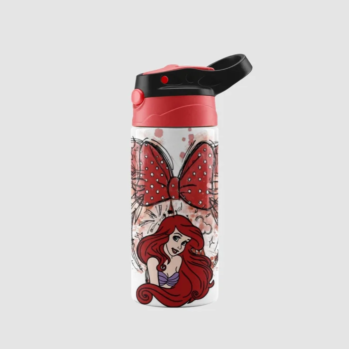 Kids Cup Princess Ariel Bow Glitter