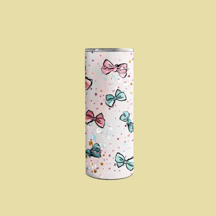 Pastel Bow Pattern Cute Aesthetic Tumbler