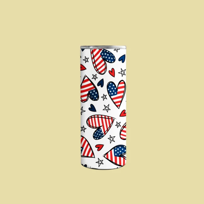 Flag American Heart Tumbler