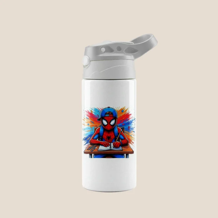 Kids Cup Spidey at School Desk