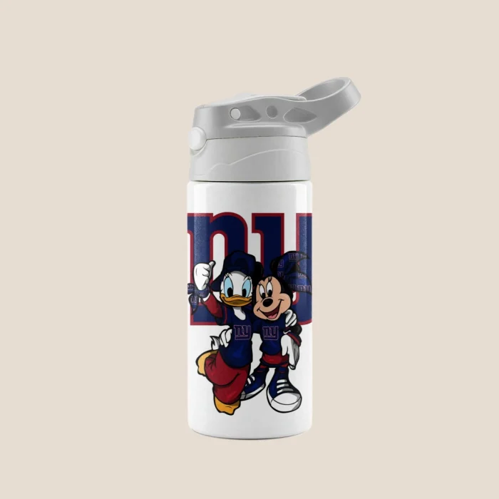 Kids Cup Mickey & Donald Cartoon Straw Water Bottle