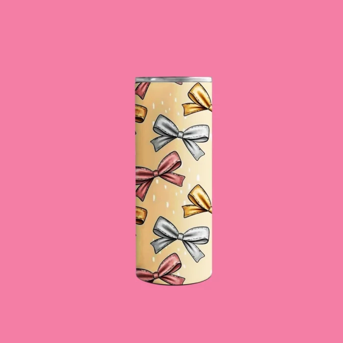 Pastel Bow Pattern Cute Girly Tumbler