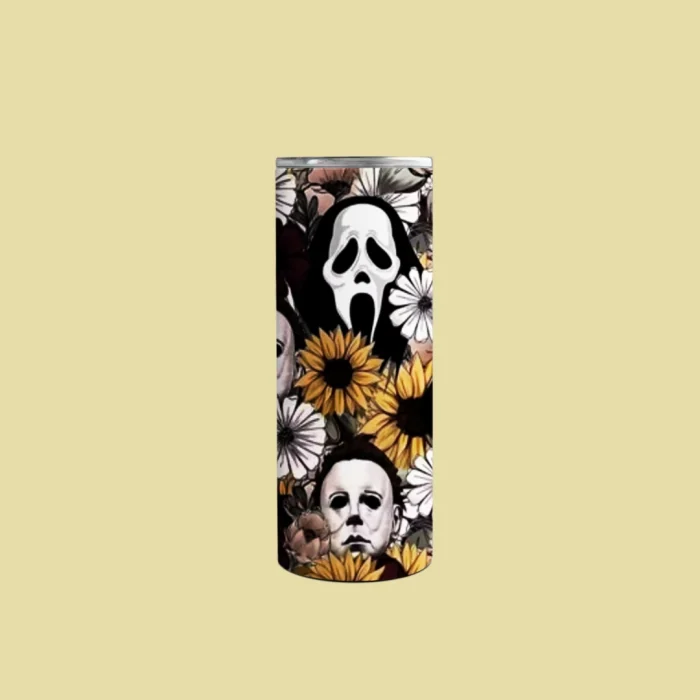 Spooky Horror Mask Tumbler