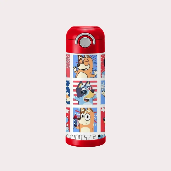 Kids Cup Patriotic Bluey USA Fireworks