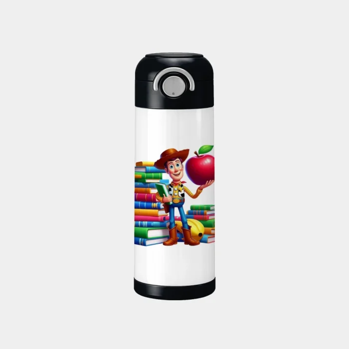 Kids Cup Woody Books and Apple