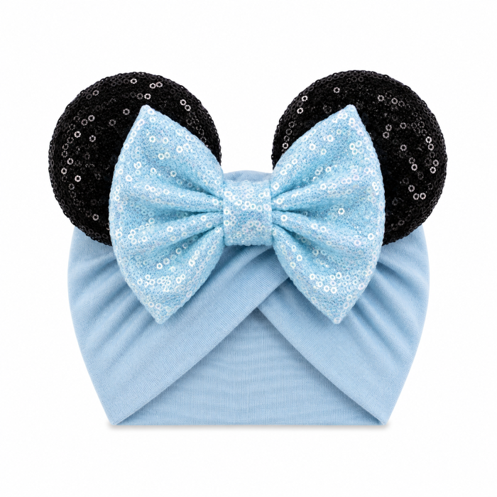 Blue Mouse Ears Baby Headband