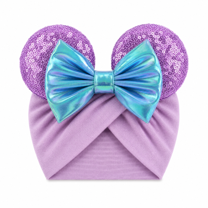 Purple Mermaid Mouse Ears Baby Headband