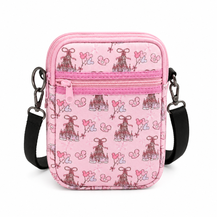 Pink Castle Print Crossbody