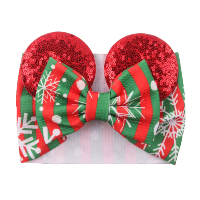 Christmas Mouse Ears Headband