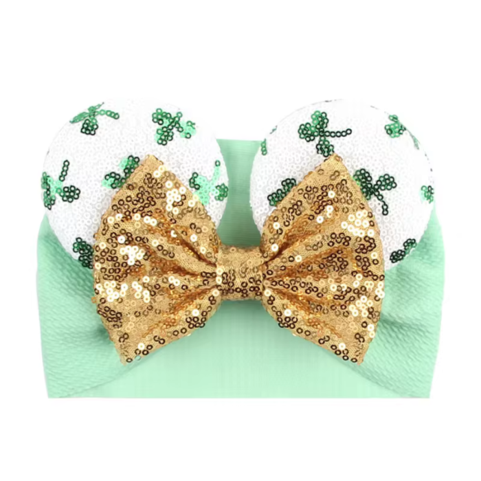 Shamrock Mouse Ears Baby Headband