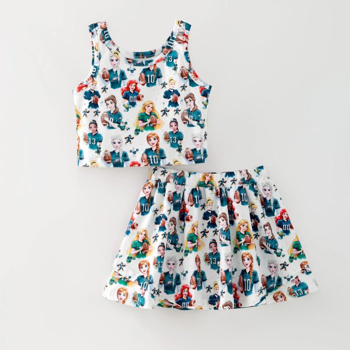 Princess Football Girls Skirt Set