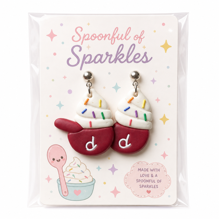 Ice Cream Scoop Dangle Earrings