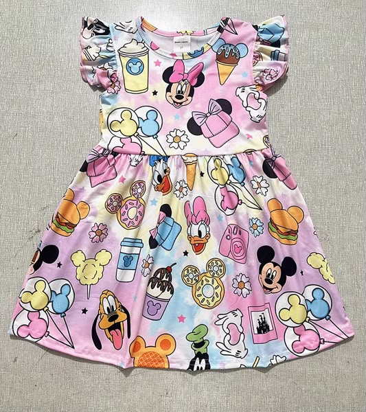 Minnie Mouse Flutter Sleeve Twirl Dress