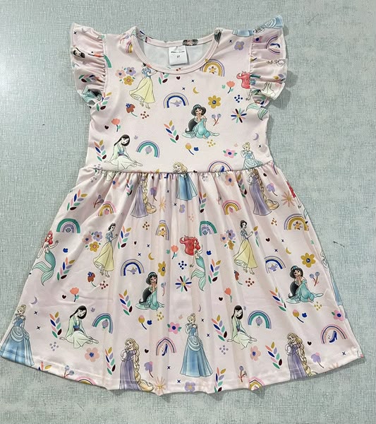 Princess Flutter Sleeve Twirl Dress